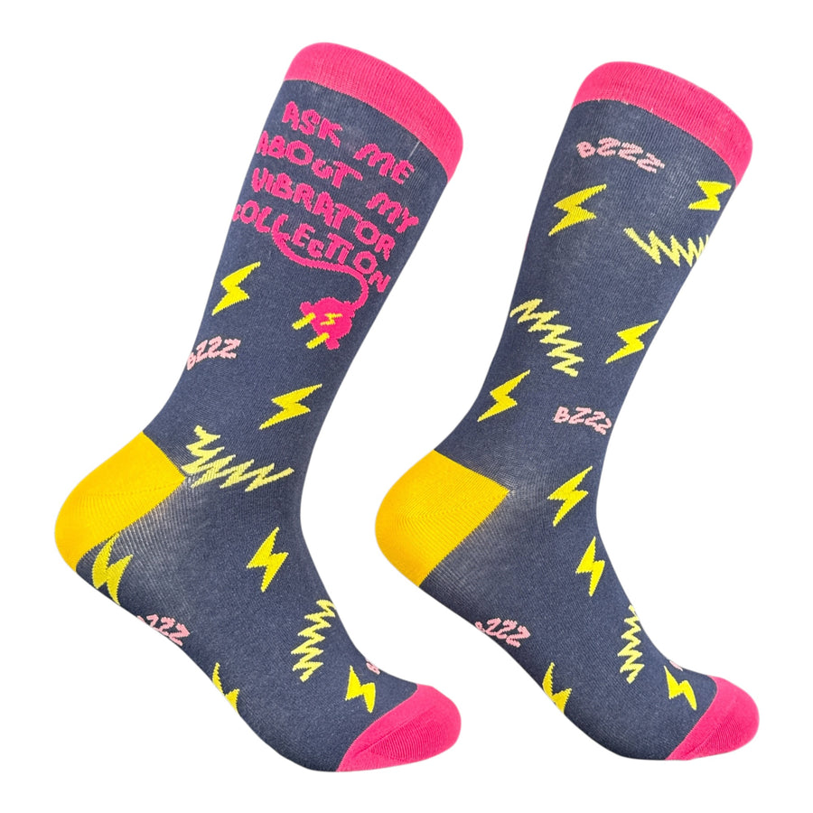 Funny Vibrator Collection Ask Me About My Vibrator Collection Sock Nerdy sex Tee