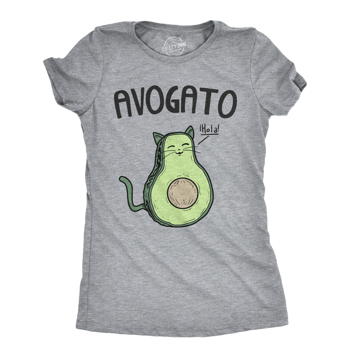 Funny Light Heather Grey - Avogato Avogato Womens T Shirt Nerdy Cinco De Mayo Food Tee
