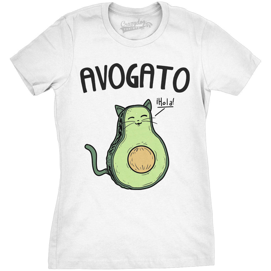 Funny White - Avogato Avogato Womens T Shirt Nerdy Cinco De Mayo Food Cat Tee