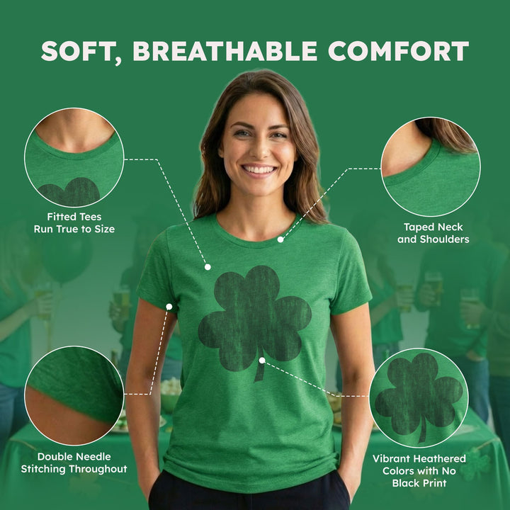 Distressed Clover Women's T Shirt