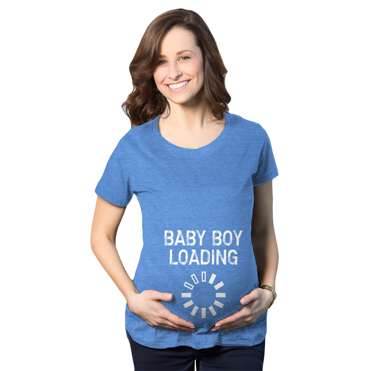 Funny Baby Boy Loading Maternity T Shirt Nerdy Nerdy Tee