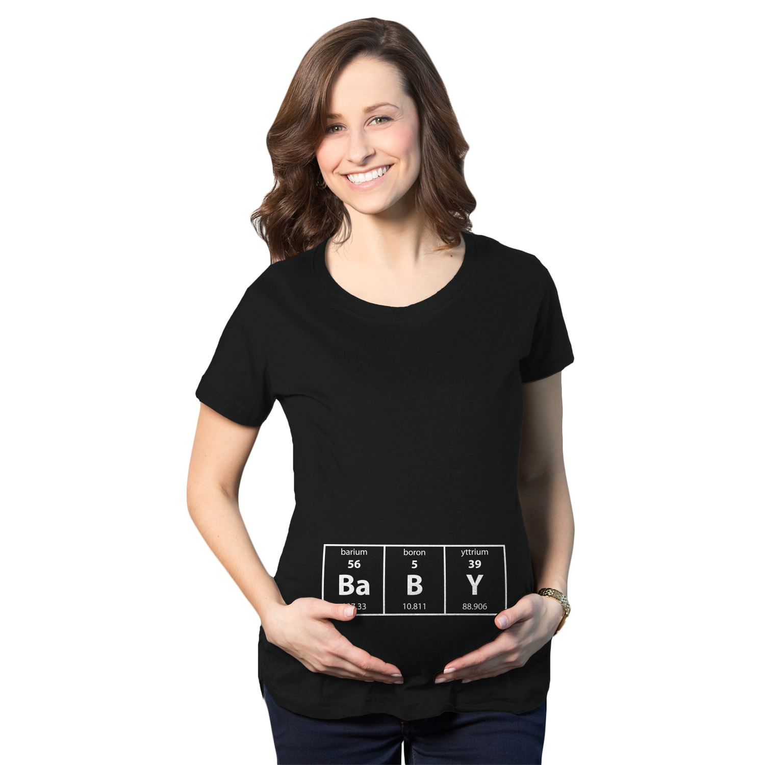 Funny Black Baby Element Maternity T Shirt Nerdy Nerdy Science Tee