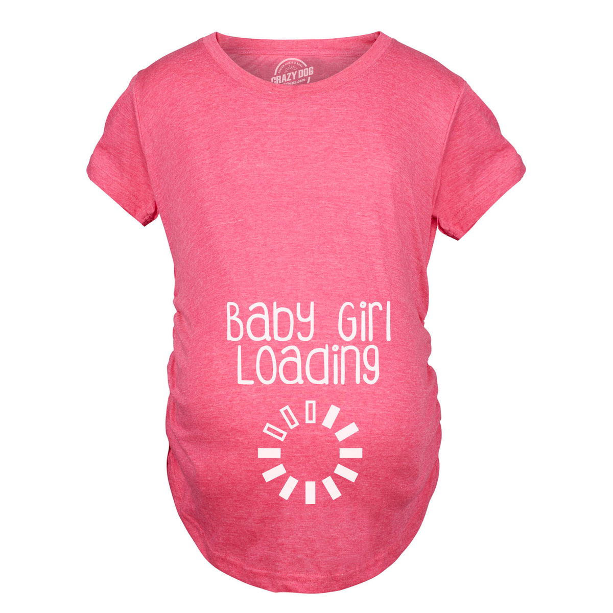 Funny Pink - Girl Loading Baby Girl Loading Maternity T Shirt Nerdy nerdy Tee