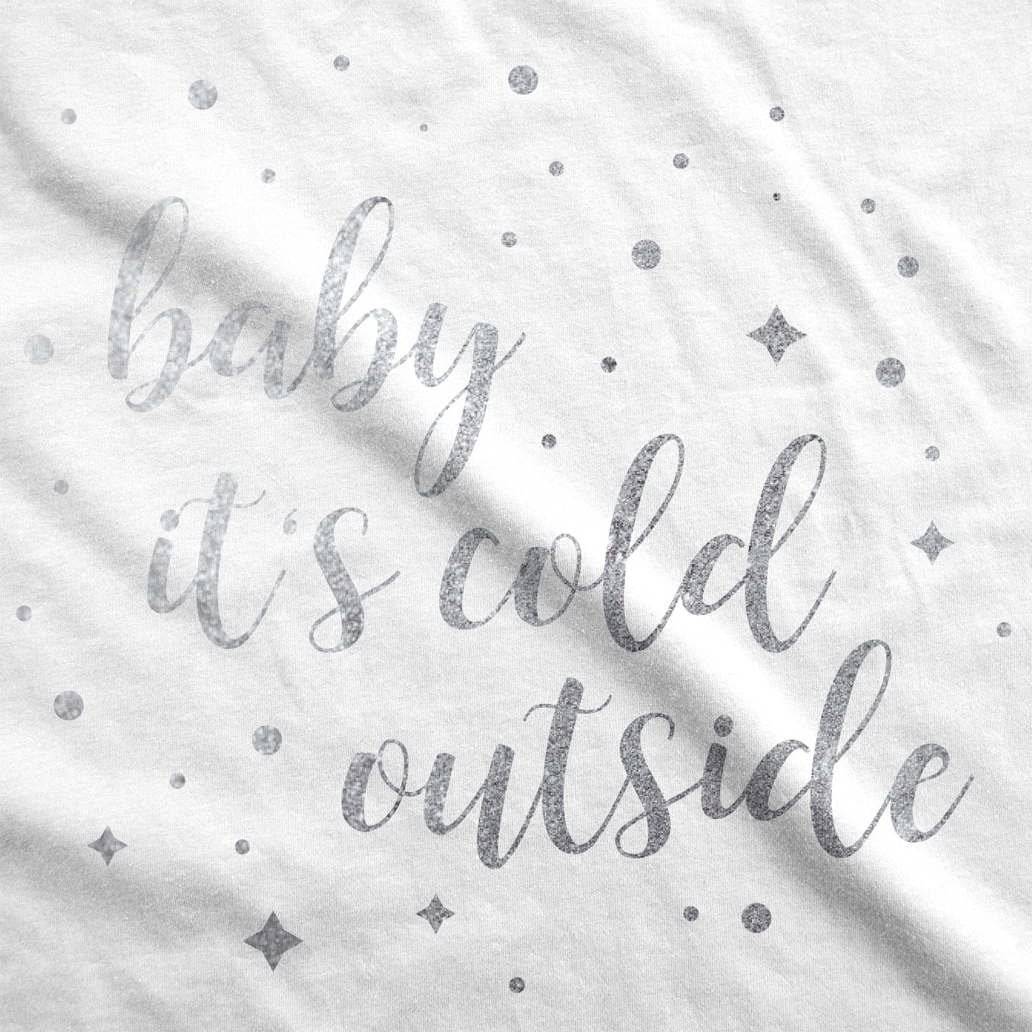 Funny White Baby It’s Cold Outside Maternity T Shirt Nerdy Christmas Music Tee