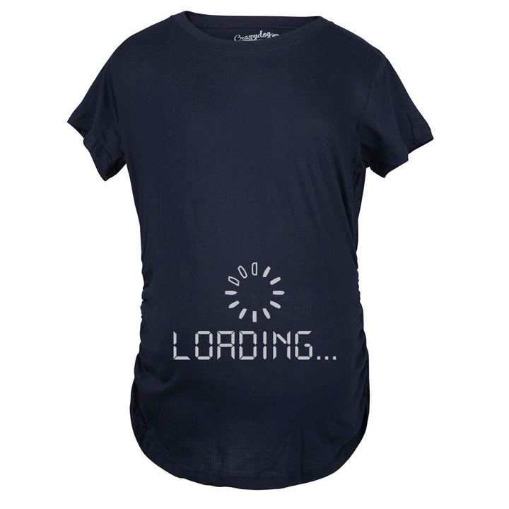 Funny Navy Baby Loading Maternity T Shirt Nerdy internet Tee