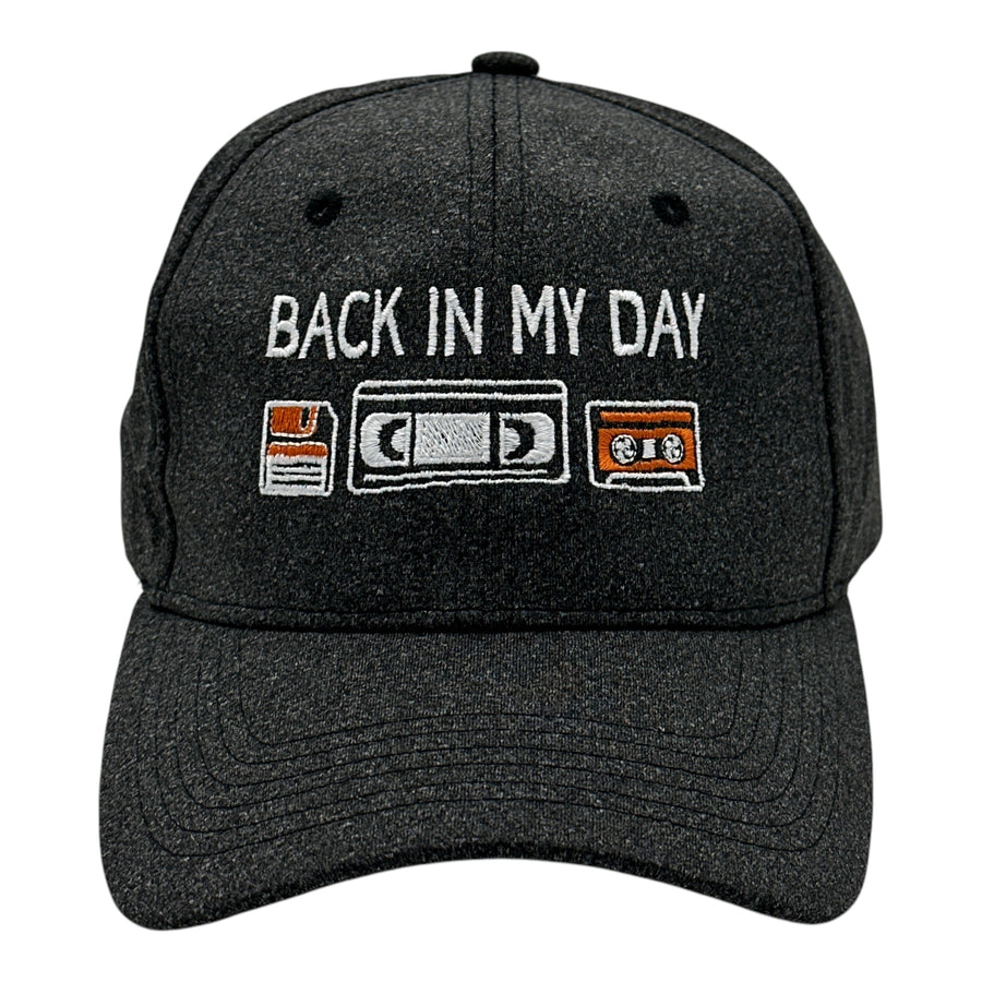 Funny Black - Back In My Day Back In My Day Nerdy retro sarcastic Tee