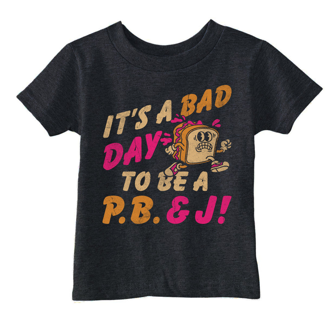 Funny Black Its A Bad Day To Be A PB&J Toddler T Shirt Nerdy food Tee