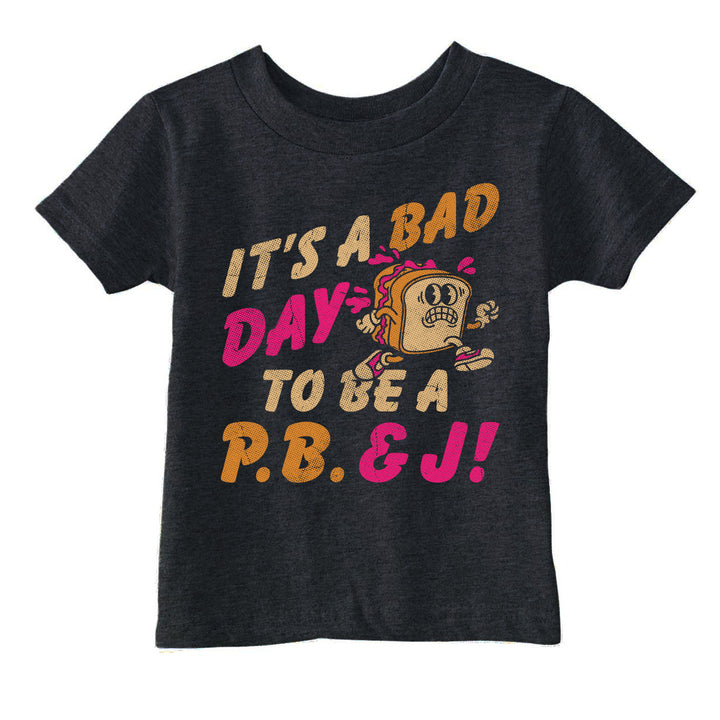 Funny Black Its A Bad Day To Be A PB&J Toddler T Shirt Nerdy food Tee