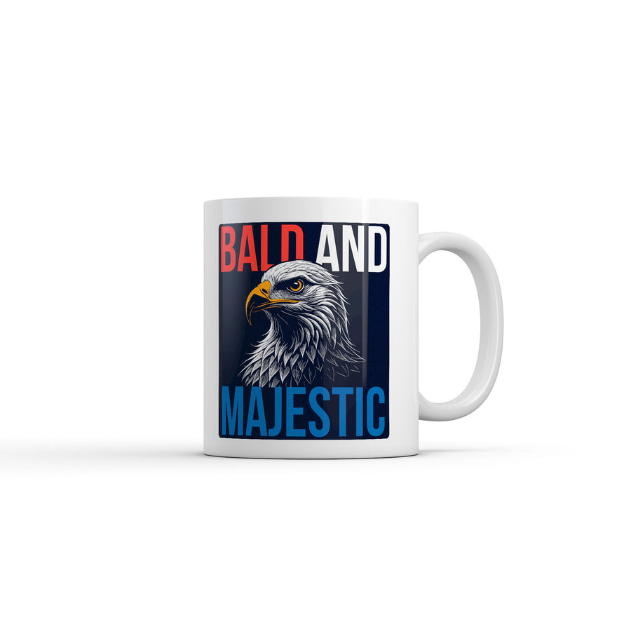 Funny White Bald And Majestic Coffee Mug Nerdy animal sarcastic Tee