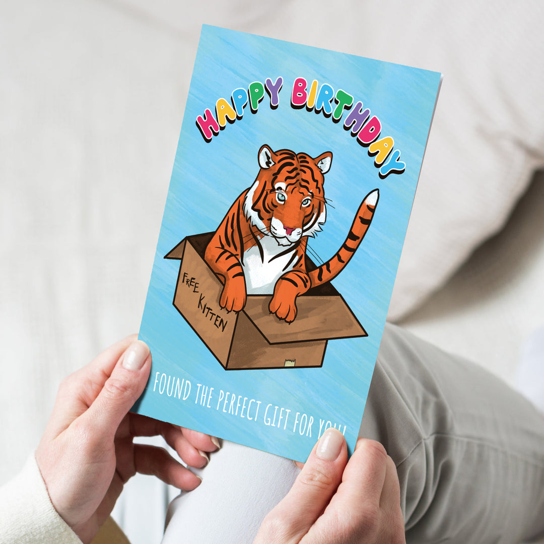 Funny Bday Tiger Bday Tiger Nerdy animal sarcastic Tee