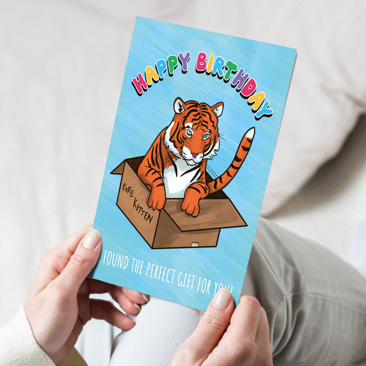 Funny Bday Tiger Bday Tiger Nerdy animal sarcastic Tee