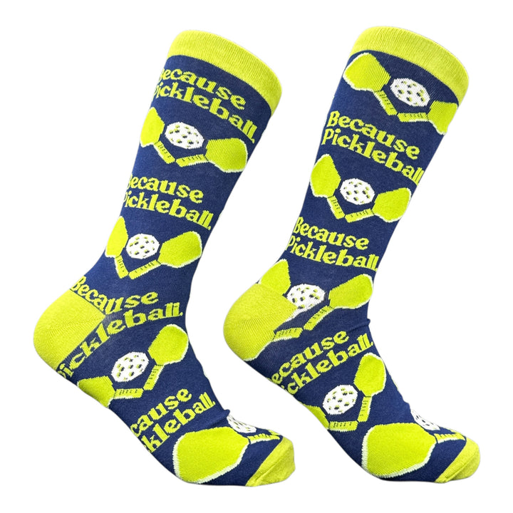 Funny Multi - Because Pickleball Because Pickleball Sock Nerdy Pickleball Tee