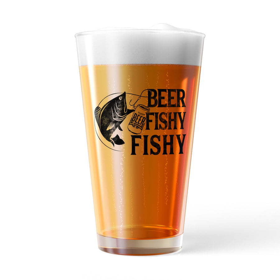 Funny White Beer Fishy Fishy Nerdy Sarcastic Fishing Beer Tee