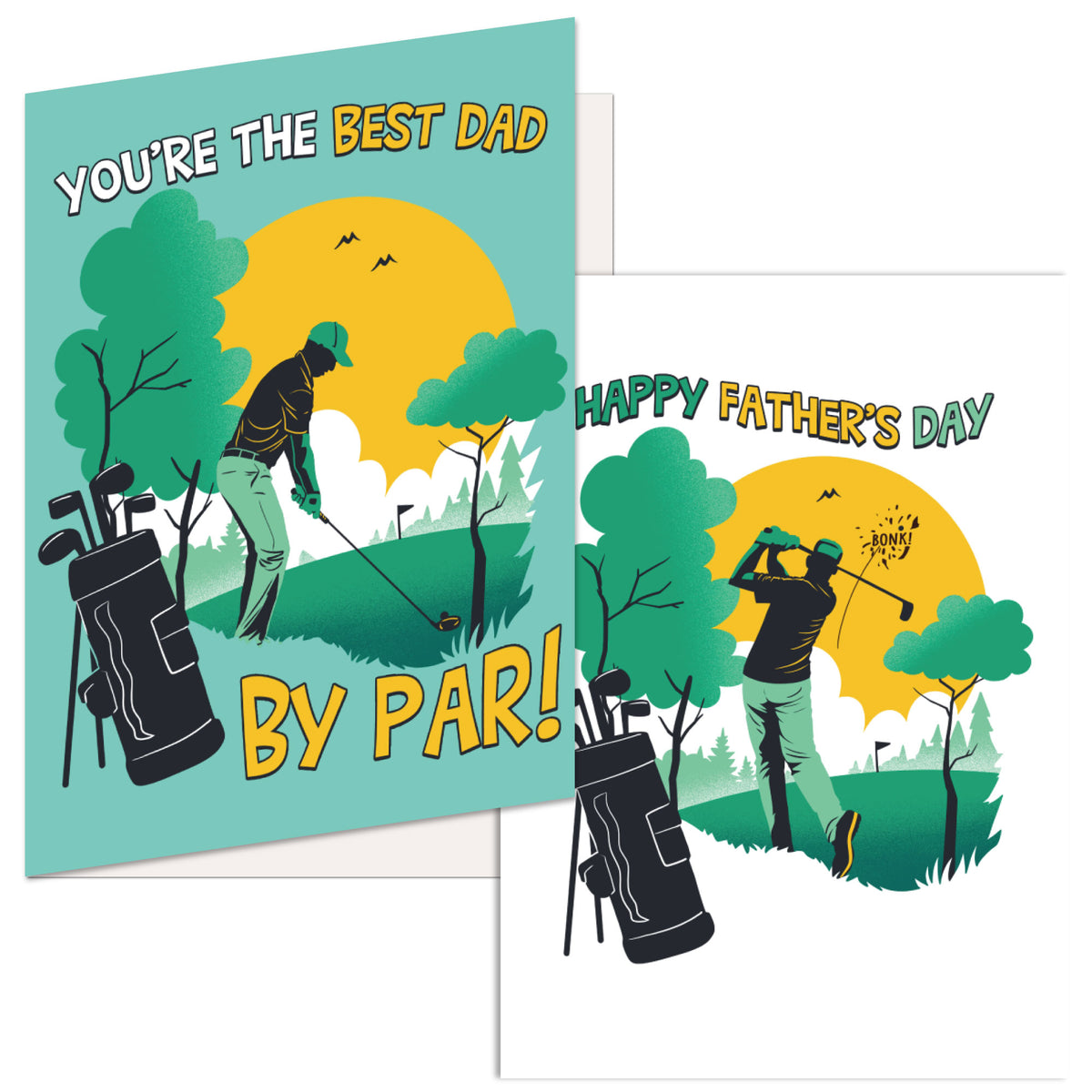 Funny Dad By Par Father&#39;s Day Cards Nerdy Father&#39;s Day Golf Tee