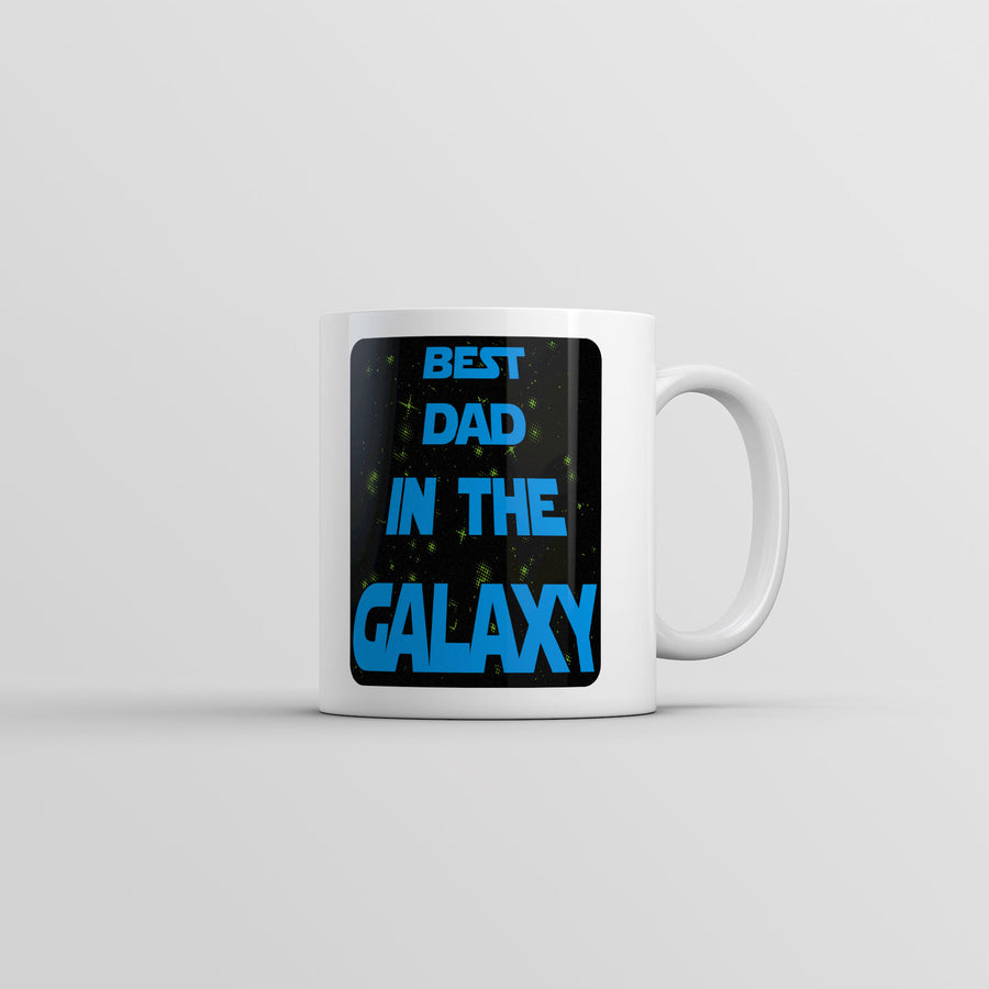 Funny White Best Dad In The Galaxy Coffee Mug Nerdy Father's Day sarcastic Tee