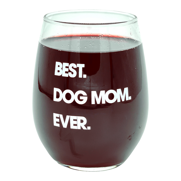 Funny White Best Dog Mom Ever Nerdy Dog Tee