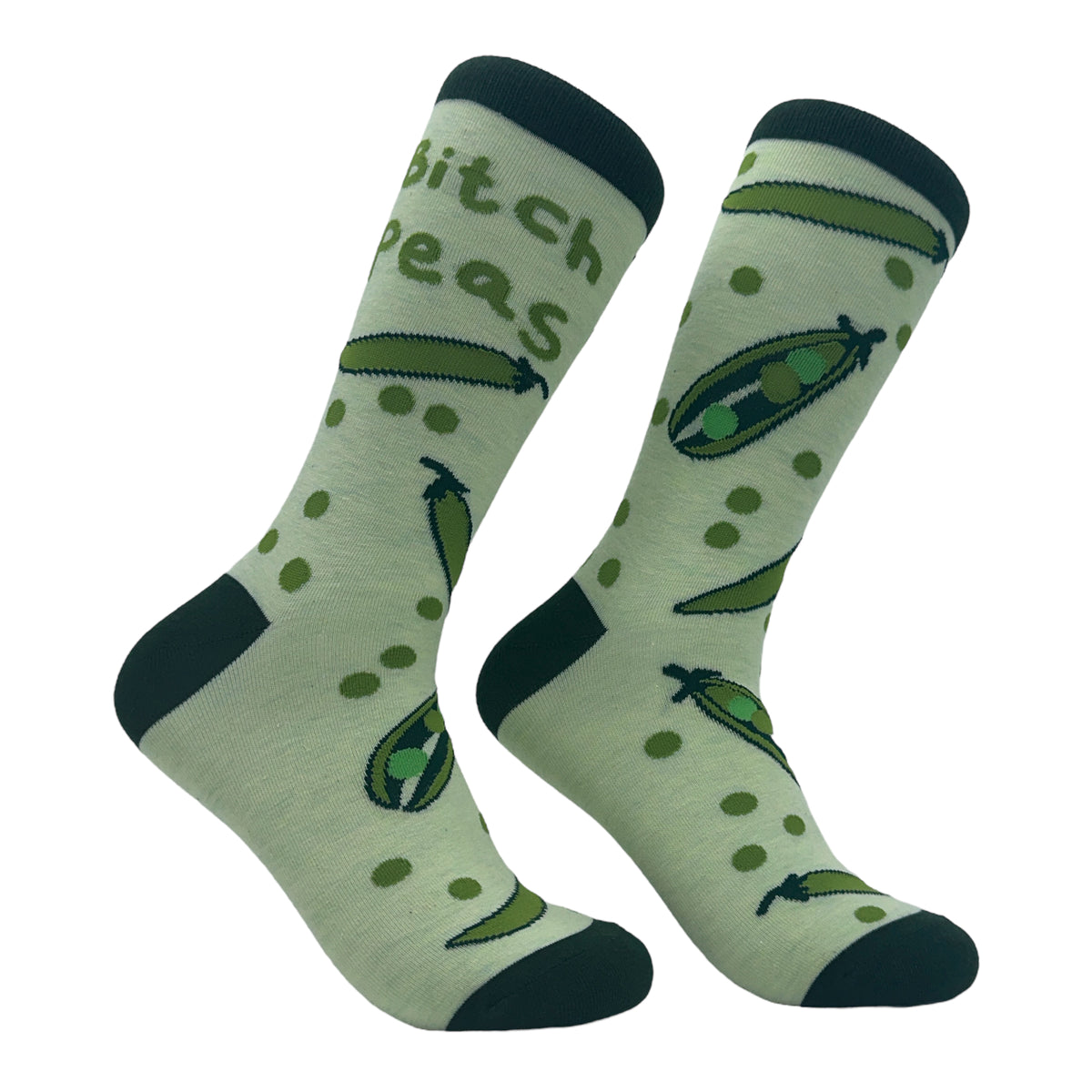 Funny Green - Bitch Peas Women&#39;s Bitch Peas Sock Nerdy Food Sarcastic Tee