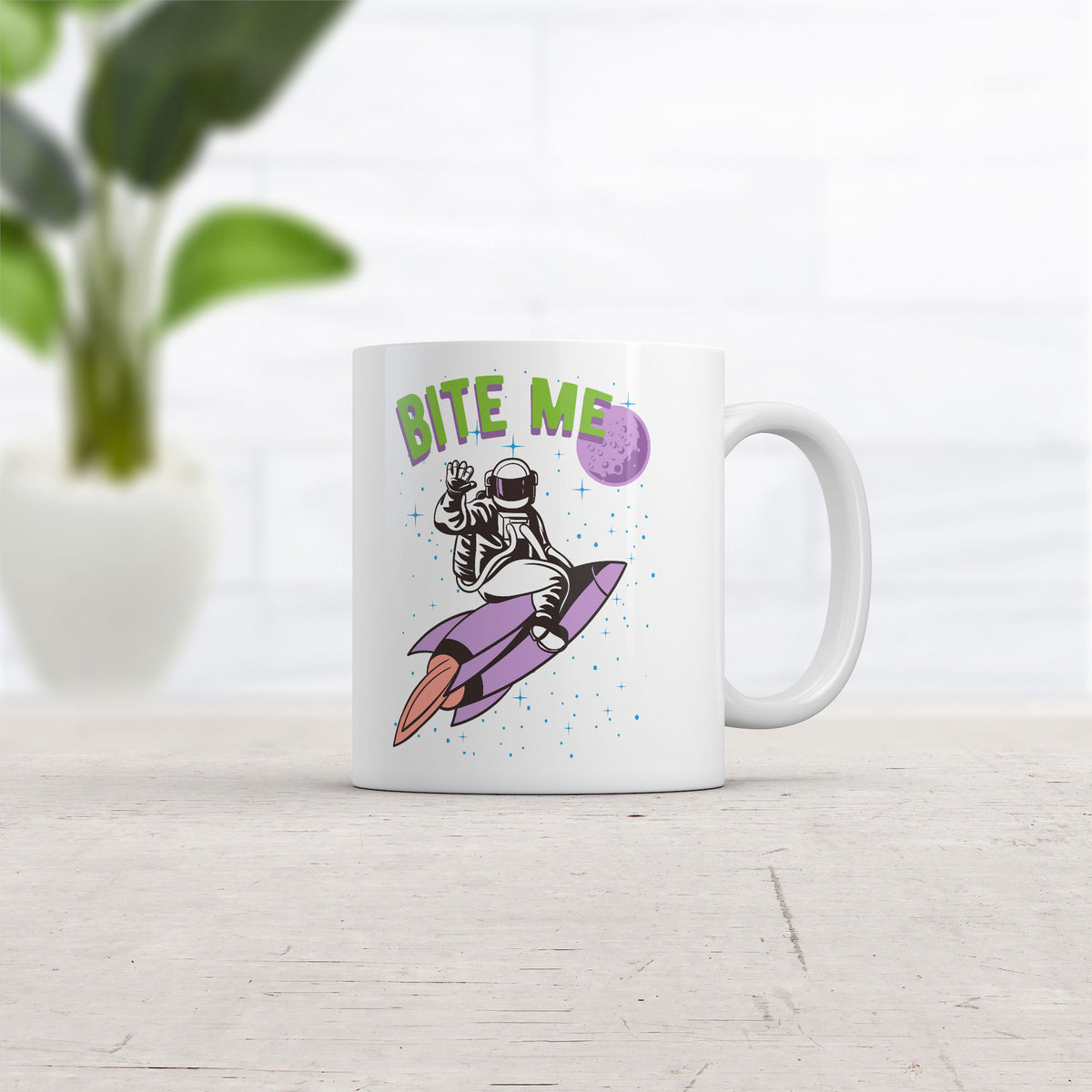 Bite Me Rocketship Mug