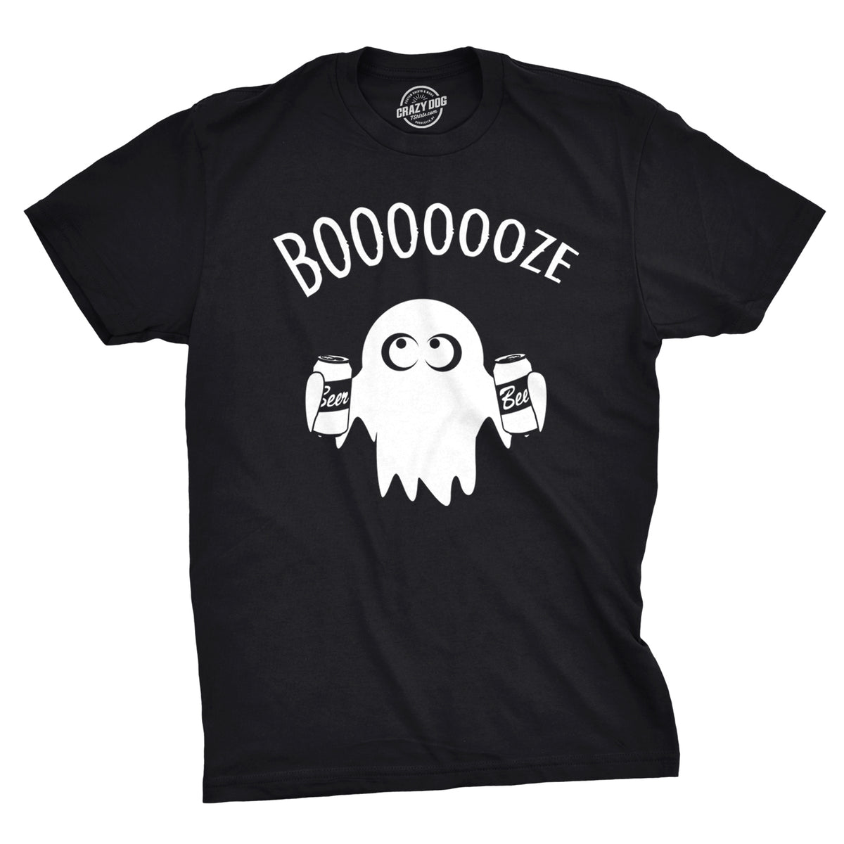 Funny Heather Black - Booooze Booooze Mens T Shirt Nerdy Halloween drinking Retro Tee