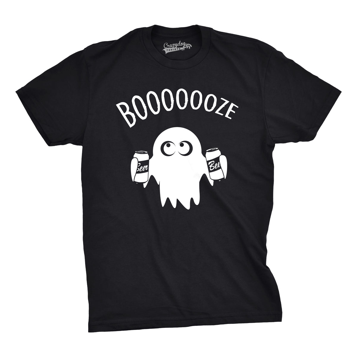 Funny Heather Black - Booooze Booooze Mens T Shirt Nerdy Halloween drinking Retro Tee