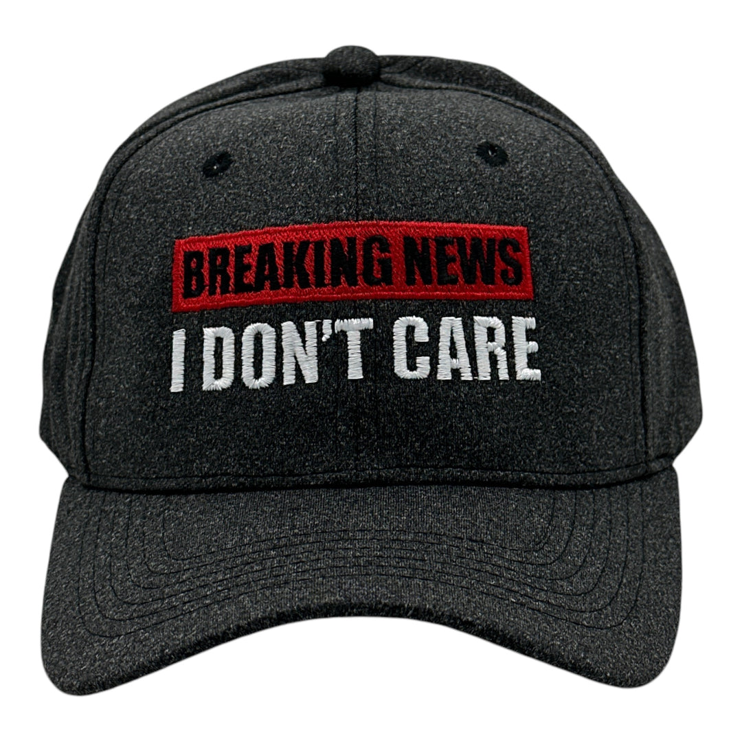 Funny Black - Dont Care Breaking News I Dont Care Nerdy sarcastic Tee