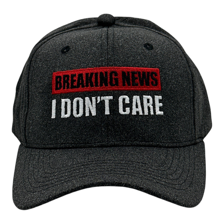Funny Black - Dont Care Breaking News I Dont Care Nerdy sarcastic Tee