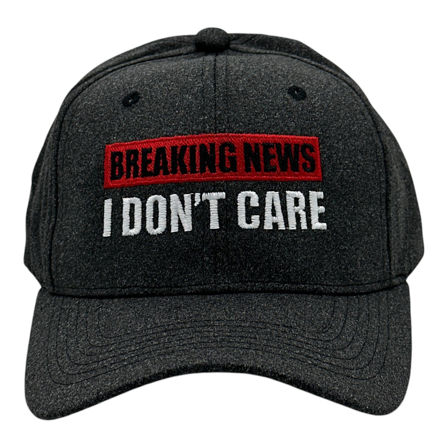 Funny Black - Dont Care Breaking News I Dont Care Nerdy sarcastic Tee