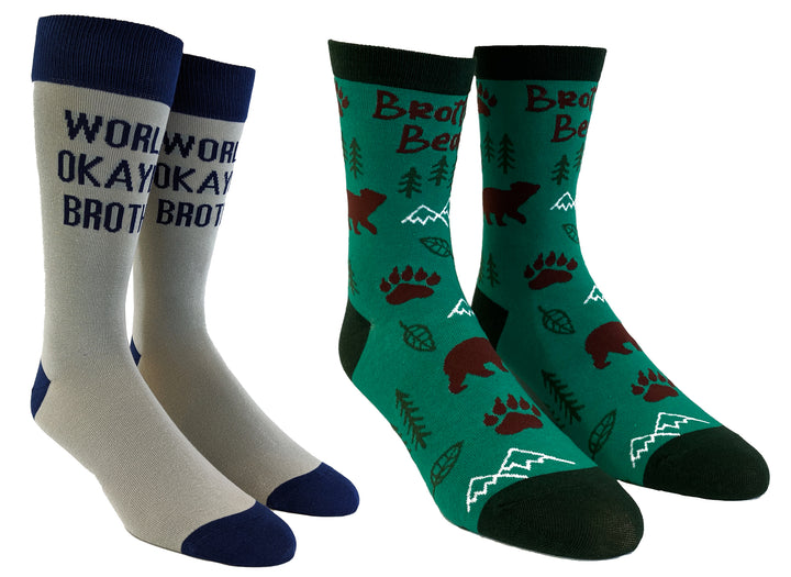 Funny 2-Pack Sock Nerdy Brother Okayest Camping Tee