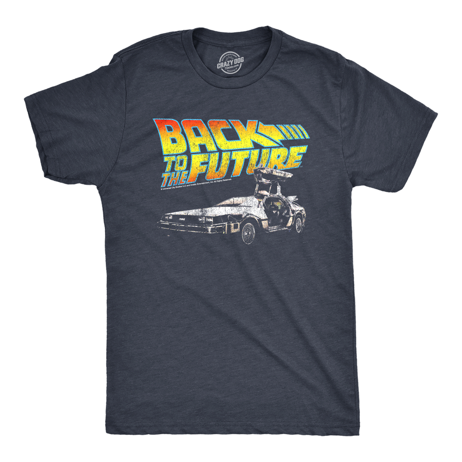 Funny Heather Black - Back Future Classic Back To The Future Classic Mens T Shirt Nerdy TV & Movies retro Tee
