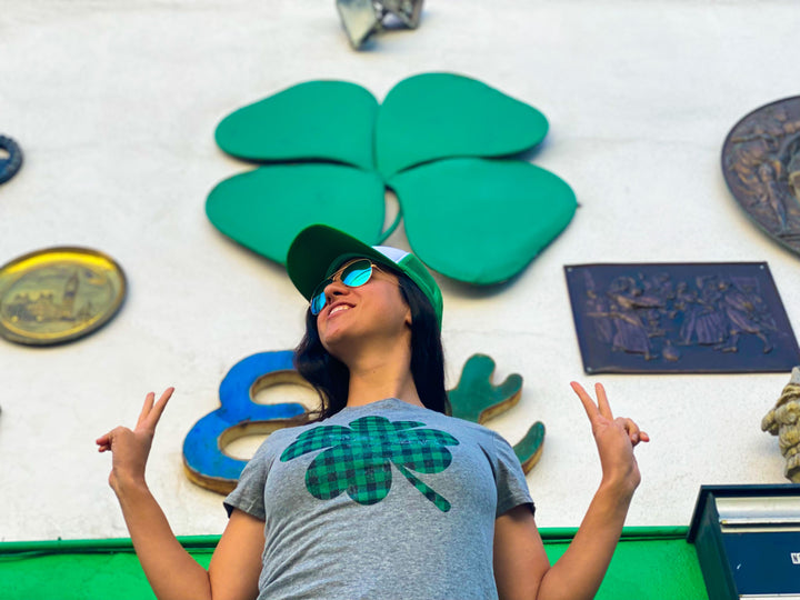 Buffalo Plaid Shamrock Women's T Shirt