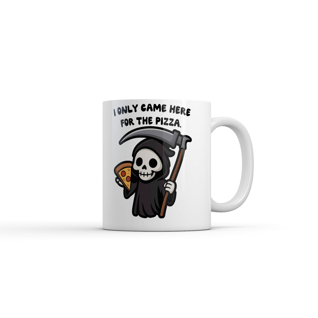 Funny White I Only Came Here For The Pizza Coffee Mug Nerdy food Tee