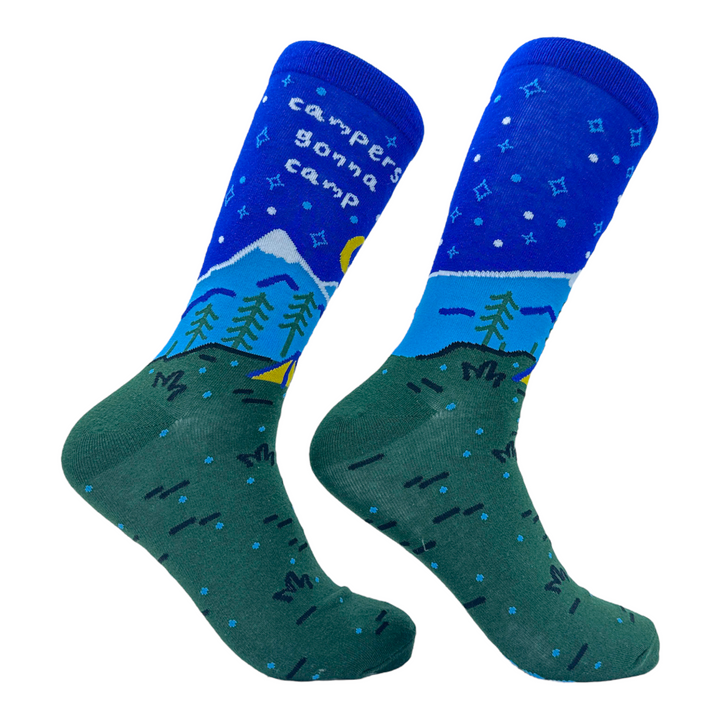 Funny Gonna Camp Men's Campers Gonna Camp Sock Nerdy Camping Tee