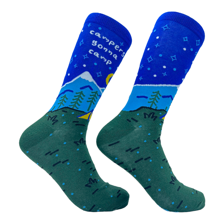Funny Gonna Camp Men's Campers Gonna Camp Sock Nerdy Camping Tee