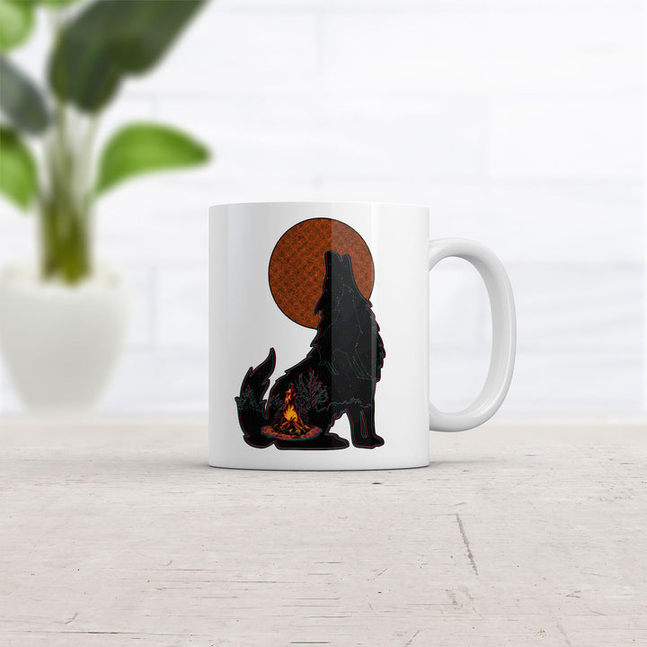 Campfire Wolf Mug