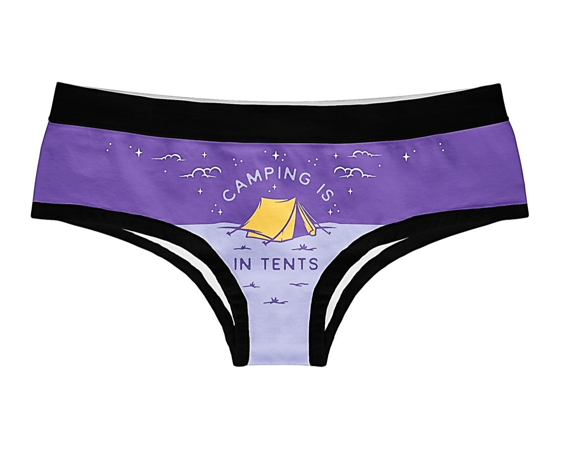 Funny Purple Camping Is Intents Nerdy Camping Tee