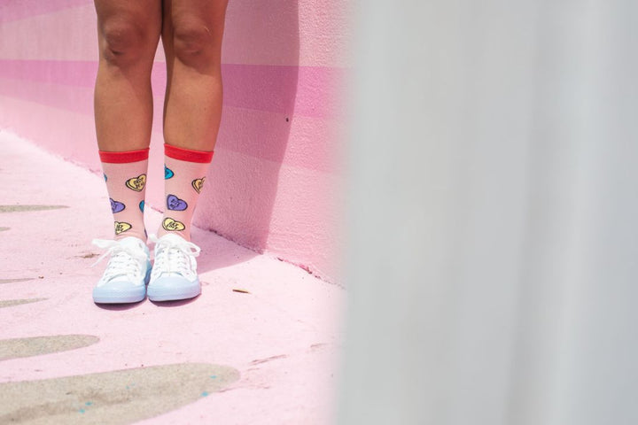 Womens Offensive Candy Hearts Socks