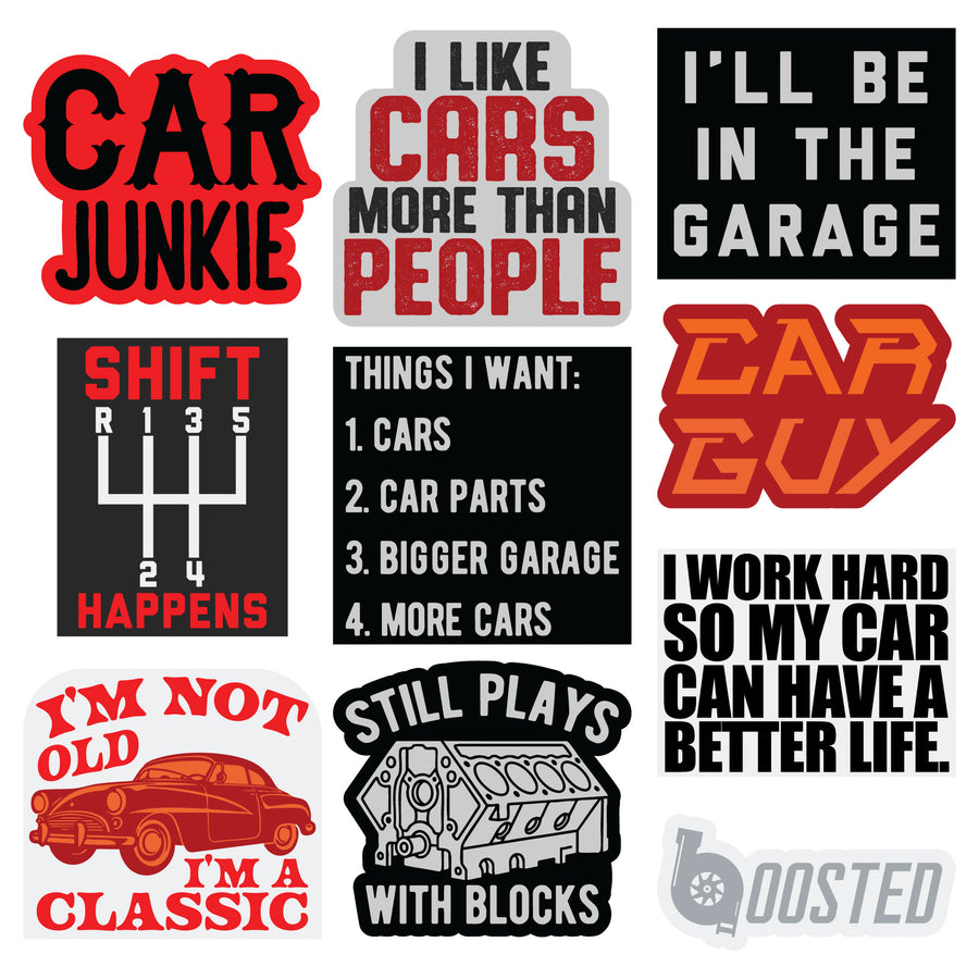 Funny Multi - Car Guy Car Guy Stickers Nerdy mechanic Tee