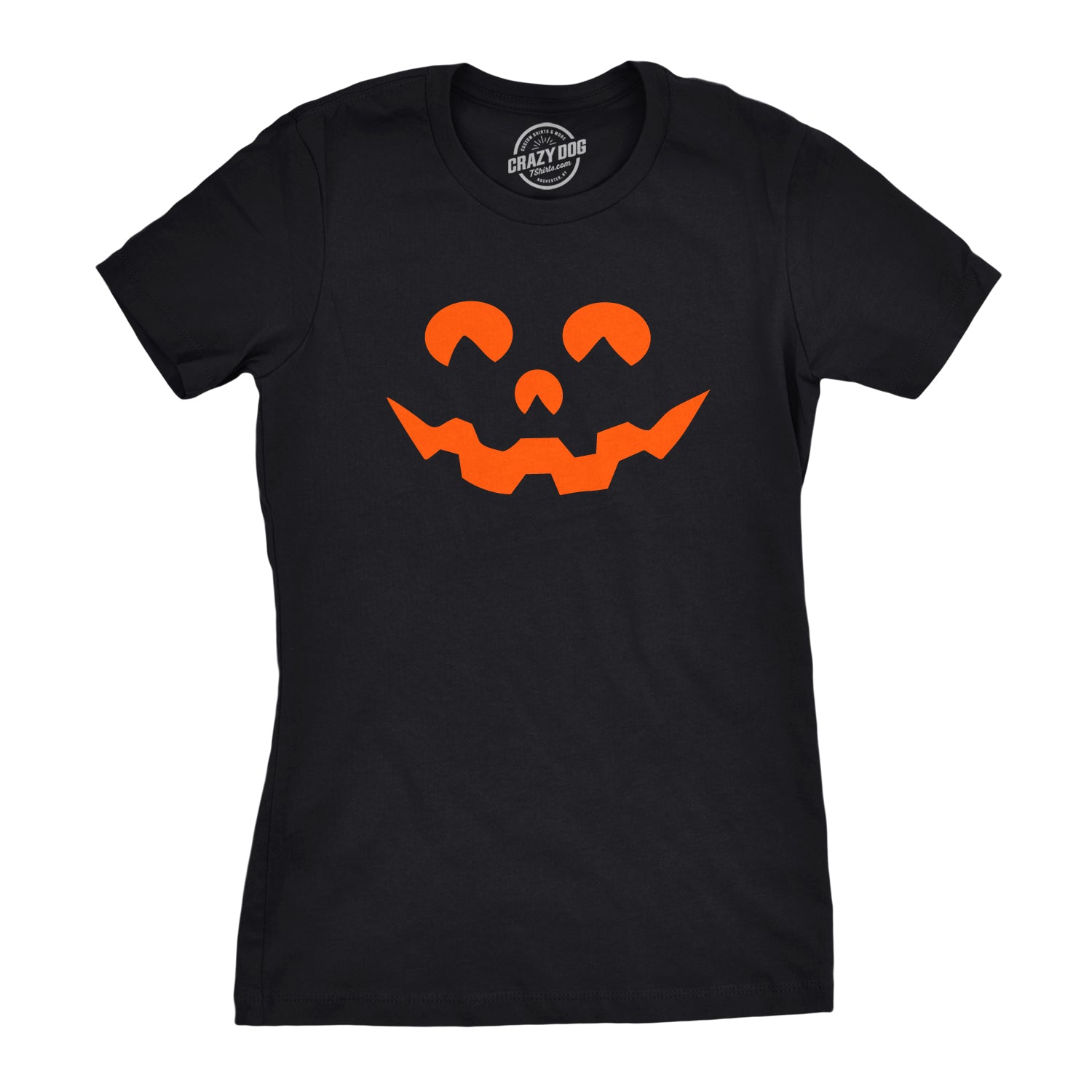 Funny Heather Black - Cartoon Eyes Cartoon Eyes Pumpkin Face Womens T Shirt Nerdy Halloween Tee