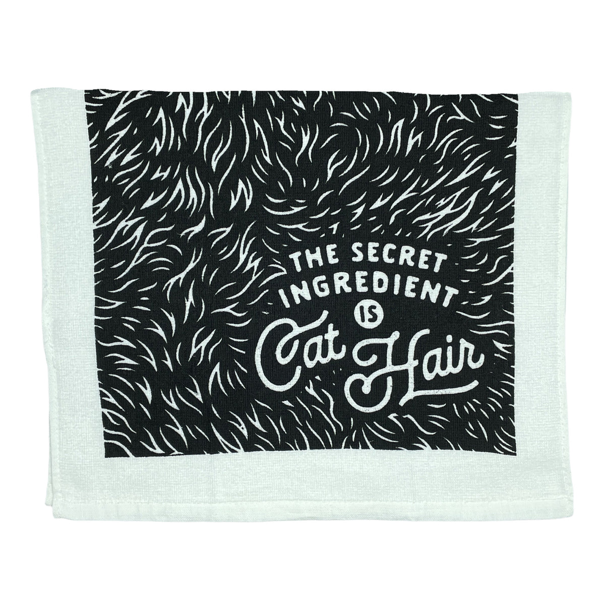 Funny Secret Ingrediant Cat Hair Animal Tea Towels Nerdy Cat Tee