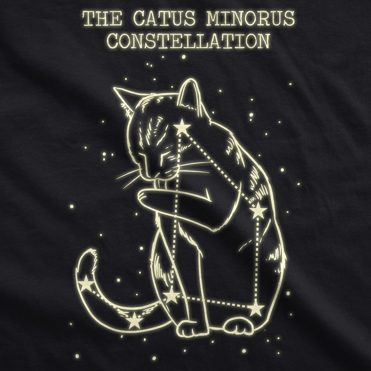 Catus Minorus Constellation Glow In The Dark Men&#39;s Tshirt