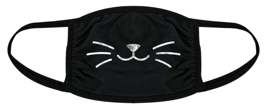 Funny Black Youth Cat Mouth Face Mask Nerdy Cat Tee