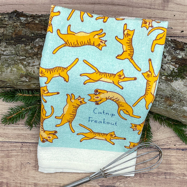 Catnip Freakout Tea Towel Tea Towel