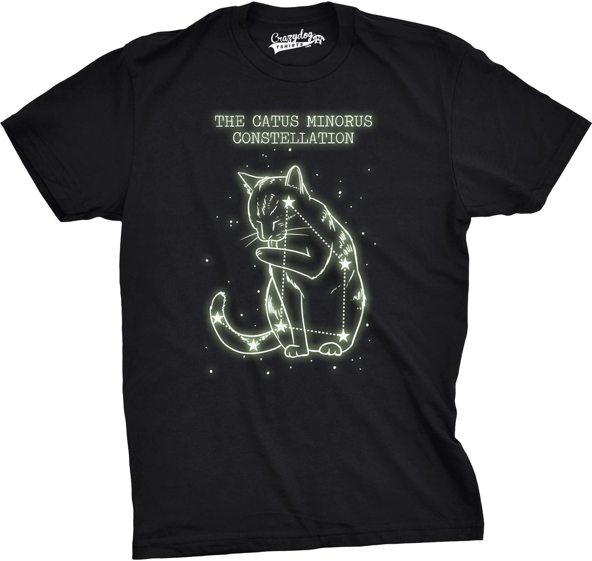 Funny Black Mens T Shirt Nerdy Science Cat Tee