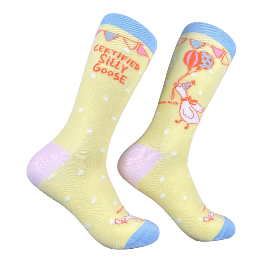 Funny Certified Silly Goose Certified Silly Goose Sock Nerdy animal Tee