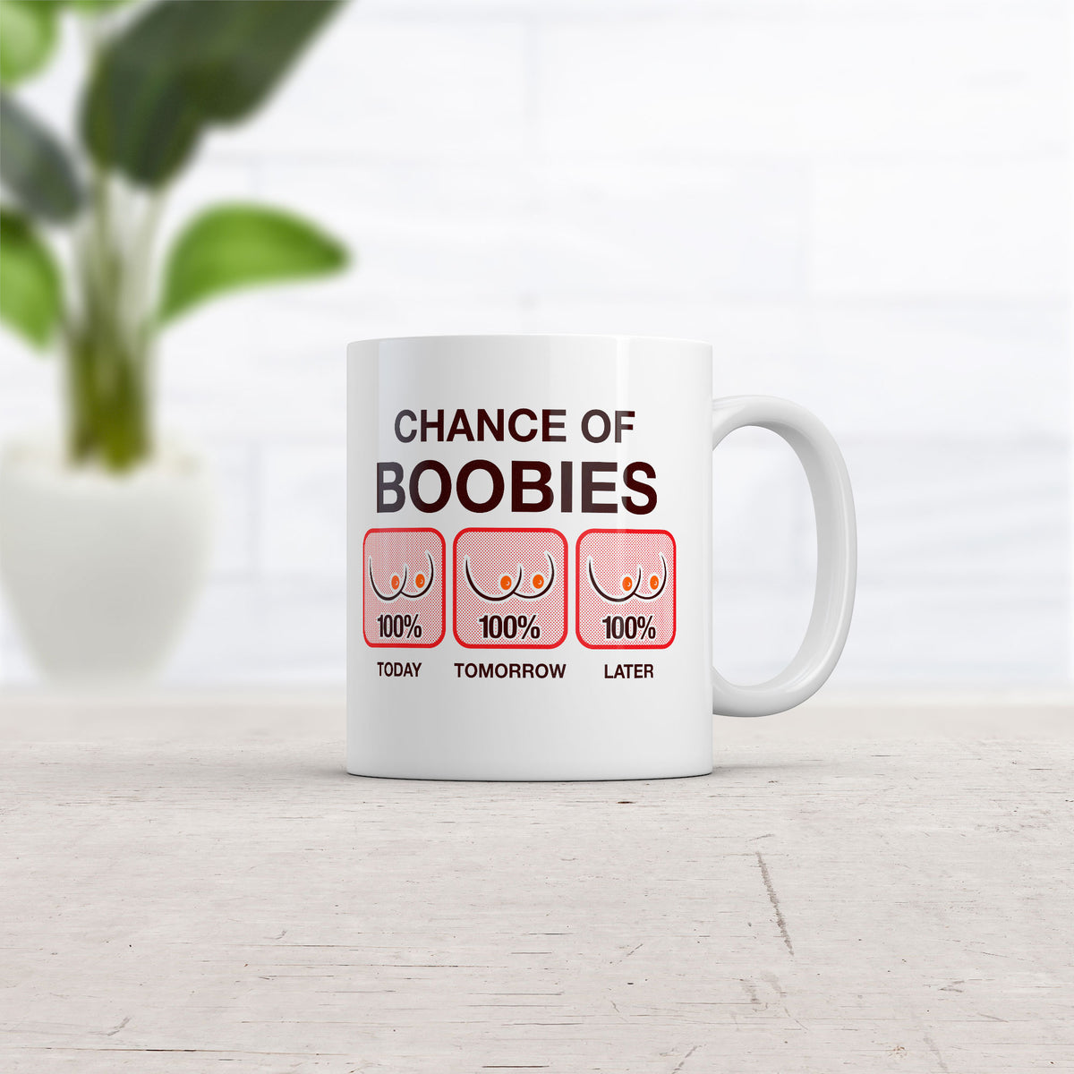 Chance Of Boobies Mug