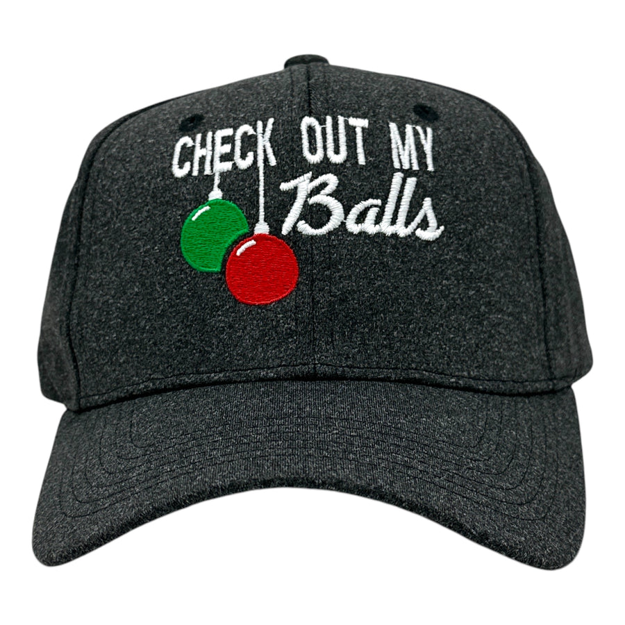 Funny Black - Check Out My Balls Check Out My Balls Nerdy Christmas sarcastic Tee