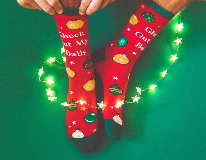 Mens Check Out My Balls Socks