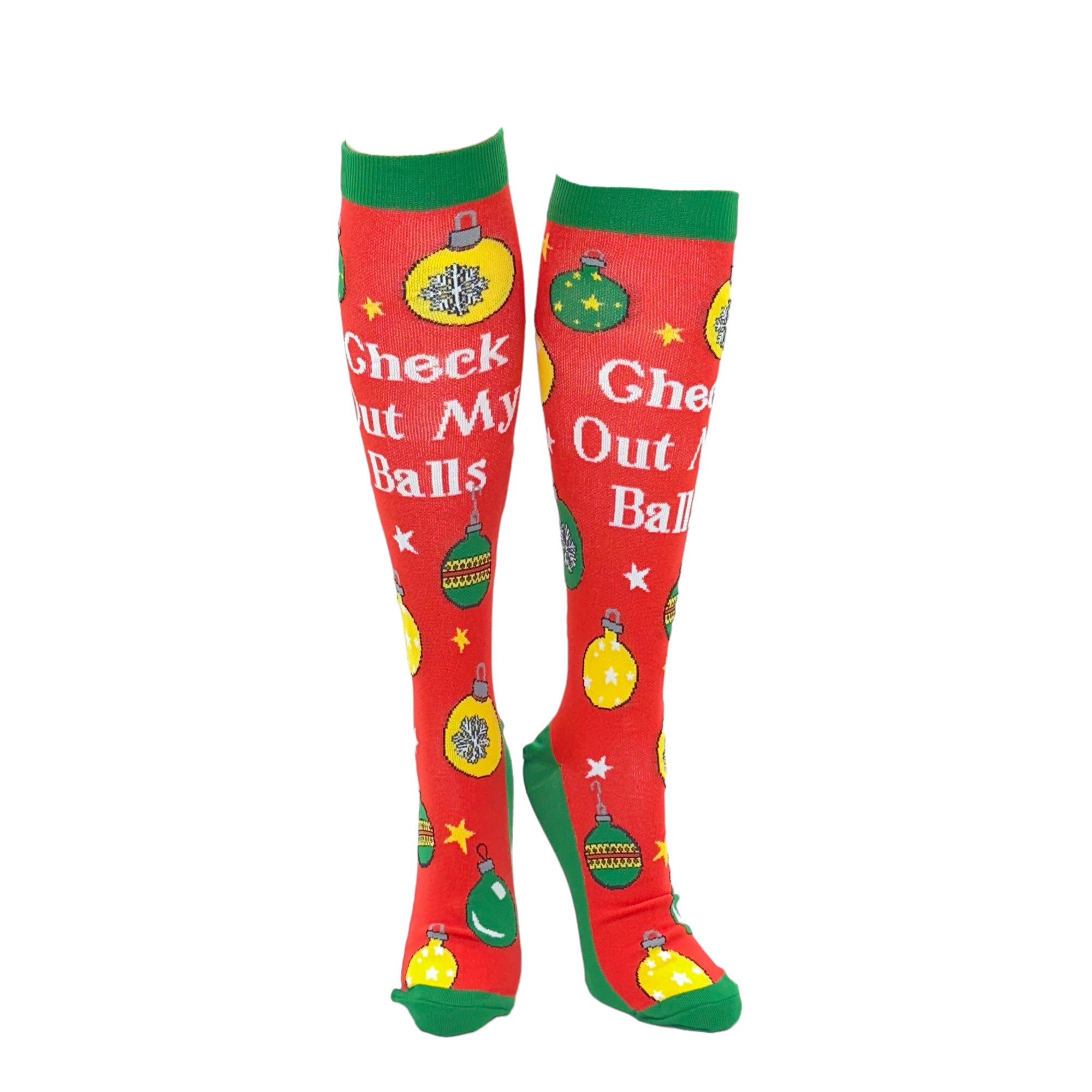 Funny Red - Check Out My Balls Check Out My Balls Nerdy Christmas sarcastic Tee
