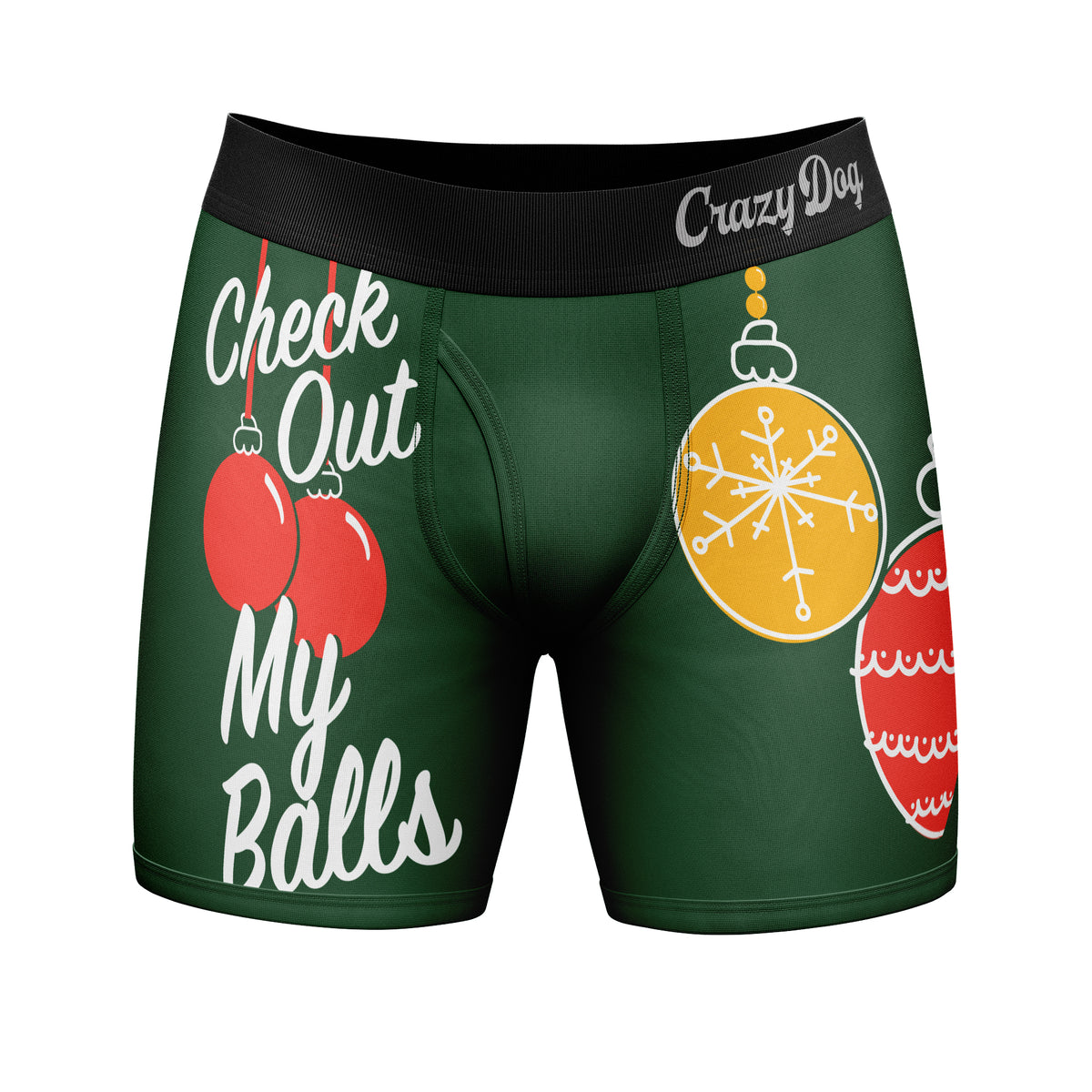 Funny Green Check Out My Balls Nerdy Christmas Sex Tee