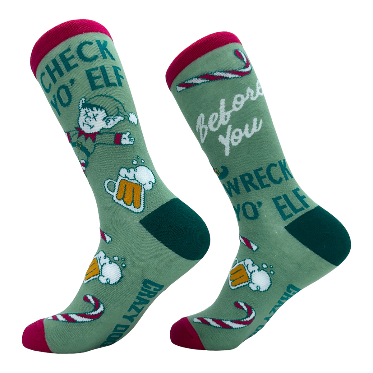 Women&#39;s Check Yo Elf Before You Wreck Yo Elf Socks